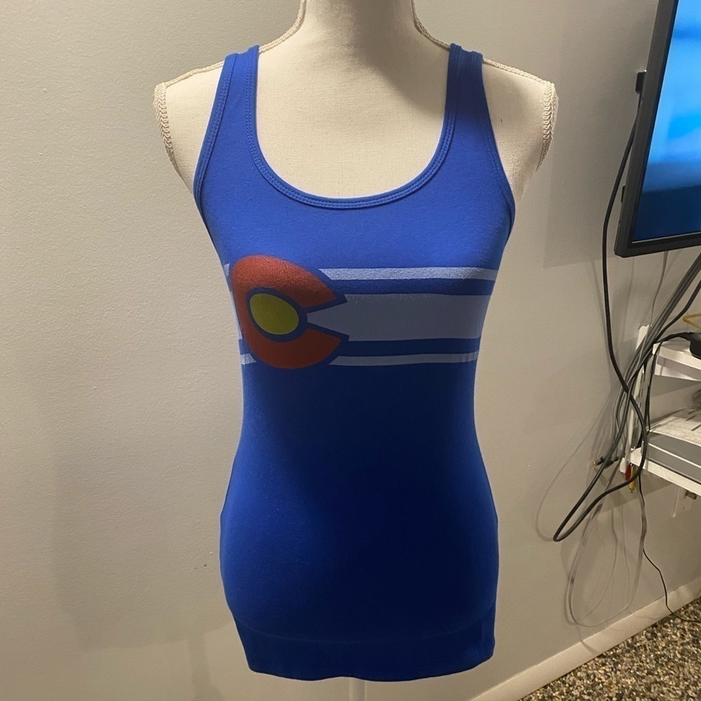 {True} Colorado State tank top blue